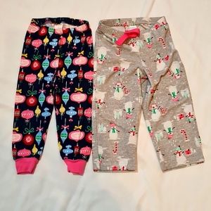 5/$20 Two pair holiday pants Sz 2T
